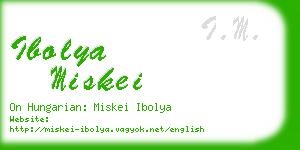 ibolya miskei business card